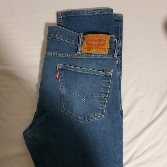 Vintage Levi's 511 Classic Blue Straight Jeans - Picture 4 of 6